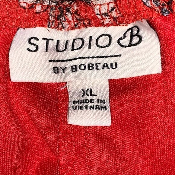 STUDIO B BY BOBEAU RED FLORAL MAXI DRESS XL - Picture 4 of 11